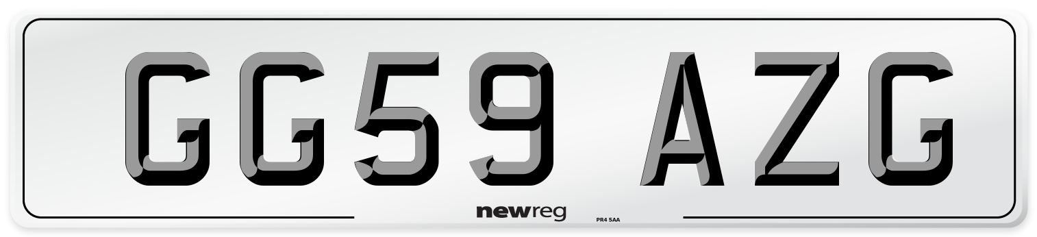 GG59 AZG Number Plate from New Reg